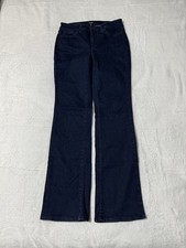 NYDJ Jeans Womens 6 Blue Barbara Bootcut Lift Tuck Stretch Dark Wash 28x31