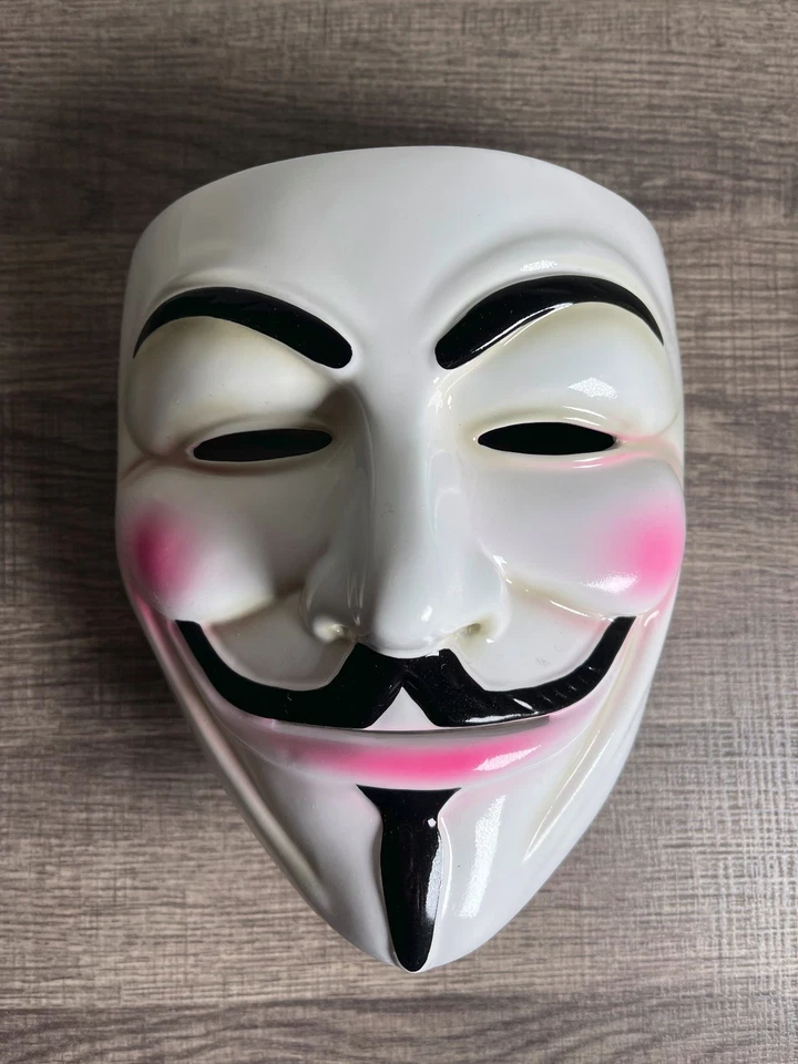 Guy Fawkes / V de Vendetta / Anonymous (máscara de utilería de resina de buena calidad) Foto 4 de 4