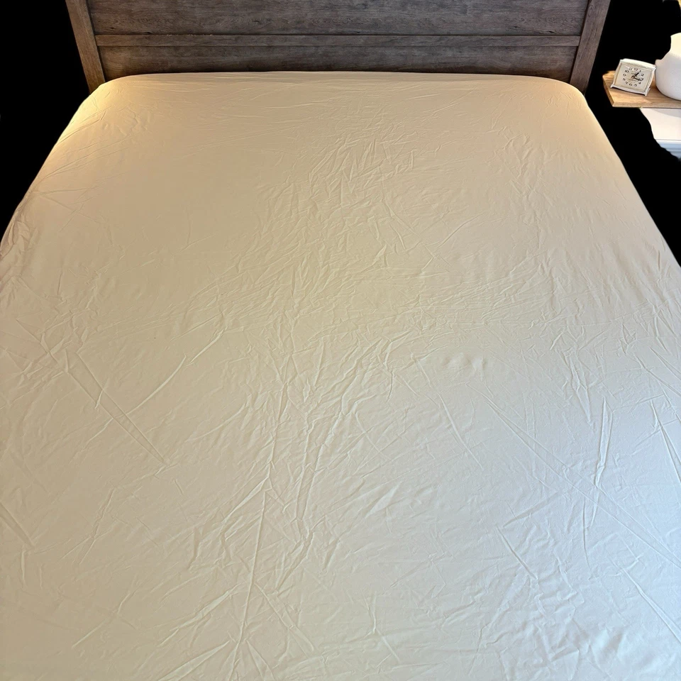 Sábana Ajustable Cuddledown King Lujo Algodón Italiano Satén ITALIA Amarillo ¡BONITA! Foto 3 de 4