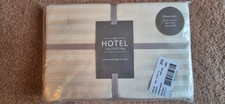 Hotel Collection - Subtle Stripe Cream Pair of Housewife Pillowcases