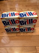 4 Boxes Of Vintage Brillo Pads “ Pop Art “ Pre 1985
