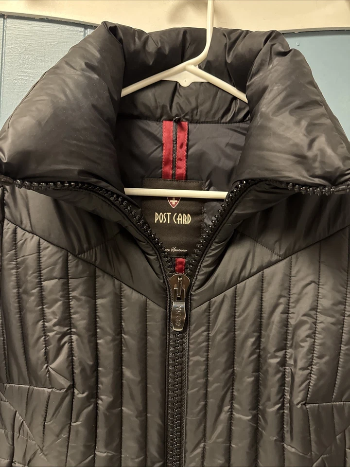 Chaqueta de esquí con cuello acolchado postal negra talla IT 42 US 4/6 Foto 3 de 4