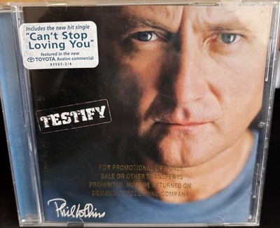 Phil Collins Testify Promo CD Drummer Singer Hype Sticker 83563-2 Genesis 2002