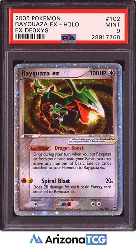 Pokemon 2005 Rayquaza ex 102/107 Holo EX Deoxys PSA 9
