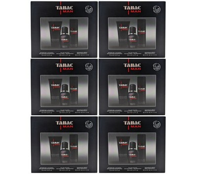 Tabac MAN Geschenkset Trio 6 x 30 ml Eau de Toilette + 75 ml Duschgel +Deo Spray