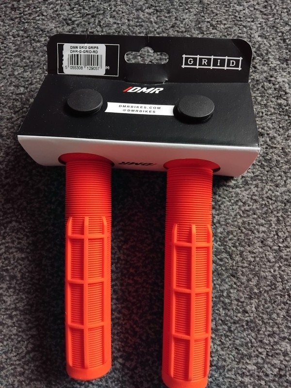 DMR Grid Bike Grips Red New