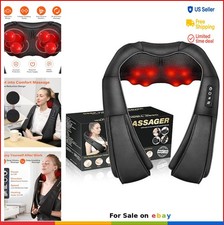 Neck Massager with Heat Deep Tissue Shiatsu 3D Kneading Back Shoulder Massage