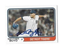 2023 HERITAGE MATT MATTHEW BOYD CUBS TIGERS AUTOGRAPHED SIGNED BASEBALL CARD SP