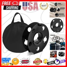Heavy-Duty Cord Storage Reel with 100ft Capacity & Rotating Handle - Portable