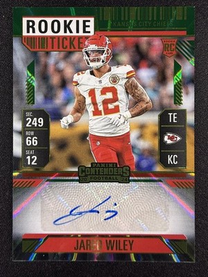 2024 Panini Contenders #216 Jaden Hicks Green Laser Rookie Auto