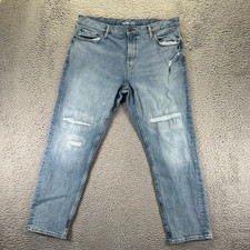 Old Navy Built-In Flex Jeans Mens 38x30 Blue Cotton Denim Tapered Slim Stretch