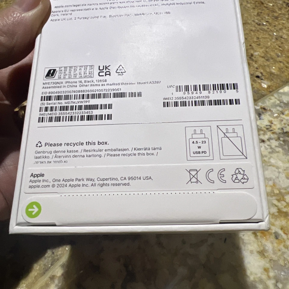 Apple iPhone 16  5G 128 GB /Black/Brand New Sealed Box /Fast Delivery - Image 4 of 4