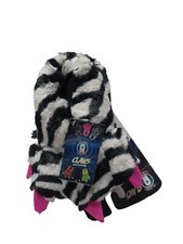 Claws zebra Plush light up Slippers Girl Size 10/11 with tags Halloween