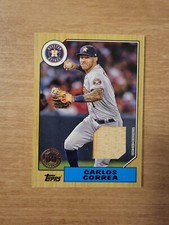 2022 Topps Series 1 Carlos Correa 1987 Game Used Memorabilia Bat Relic