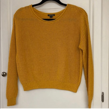 Wild Fable mustard yellow round neck sweater, S