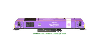 2D-010-016 Dapol Spur N Baureihe 67 007 DB Cargo Platin Jubiläum lila