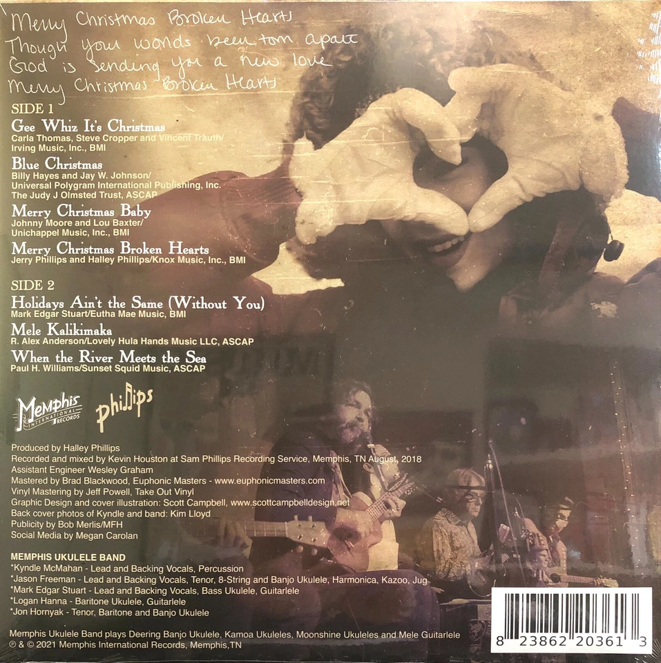 MEMPHIS UKULELE BAND - Holidays Ain't The Same (Sealed Colored Vinyl, 2021) - Image 2 of 4