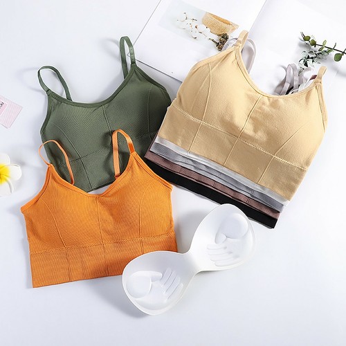 Sujetador deportivo para mujer Bralette Ropa interior Top corto Camisola Cami Chaleco Tanque Bralet - Imagen 5 de 48