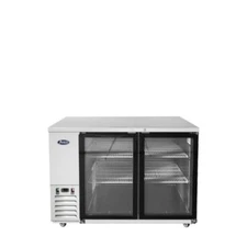 Atosa SBB48GGRAUS1, 2-GLASS Door 48" BACK BAR COOLER SHALLOW DEPTH