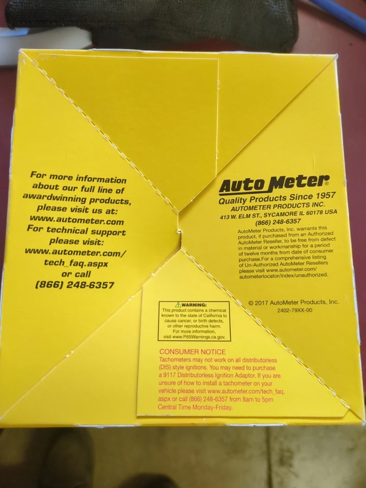 Auto Meter 4486 Speedometer 200MPH  3 3/8" . Digital  LCD Odometer . - Image 3 of 3