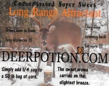 DEER POTION LONG RANGE LURE ATTRACTANT SCENT WHITETAIL BUCK CORN SWEETNER