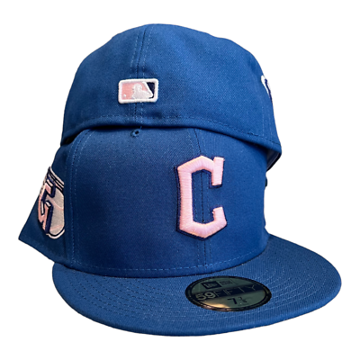 New Era Cleveland Indians 59FIFTY Fitted Hat Cap Blue Guardians