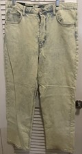 Wild Fable Women’s Jeans 16 / 33 Straight Blue Acid Wash Buttonfly Stretchy