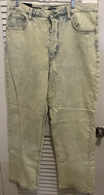 Wild Fable Women s Jeans 16 / 33 Straight Blue Acid Wash Buttonfly Stretchy
