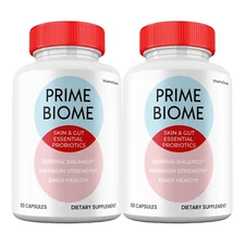 Prime Biome Supplement for Healthy Skin and Gut, Advanced Max Strength (2 Pack)