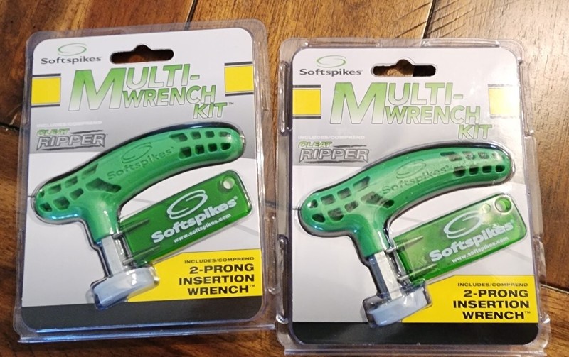 NEW Lot Of 2 Softspikes Multi-Wrench Kit - Cleat Ripper & 2-Prong Wrench