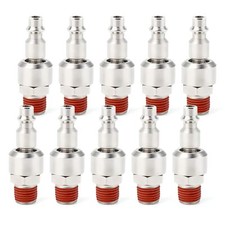 1/4" Swivel Air Plug 6-Pack Industrial Swivel Coupler and Plug 1/4-Inch NPT M...