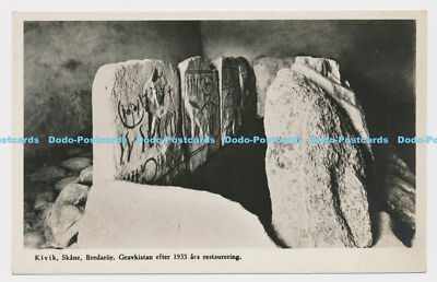 C006973 Kivik. Skane. Bredaror. Gravkistan nach 1933 Kunst Restaurierung. Biksanti