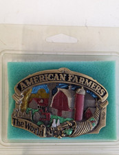 N/O/S 1989 American Buckle Co. American Farmers Feed the World  NOS