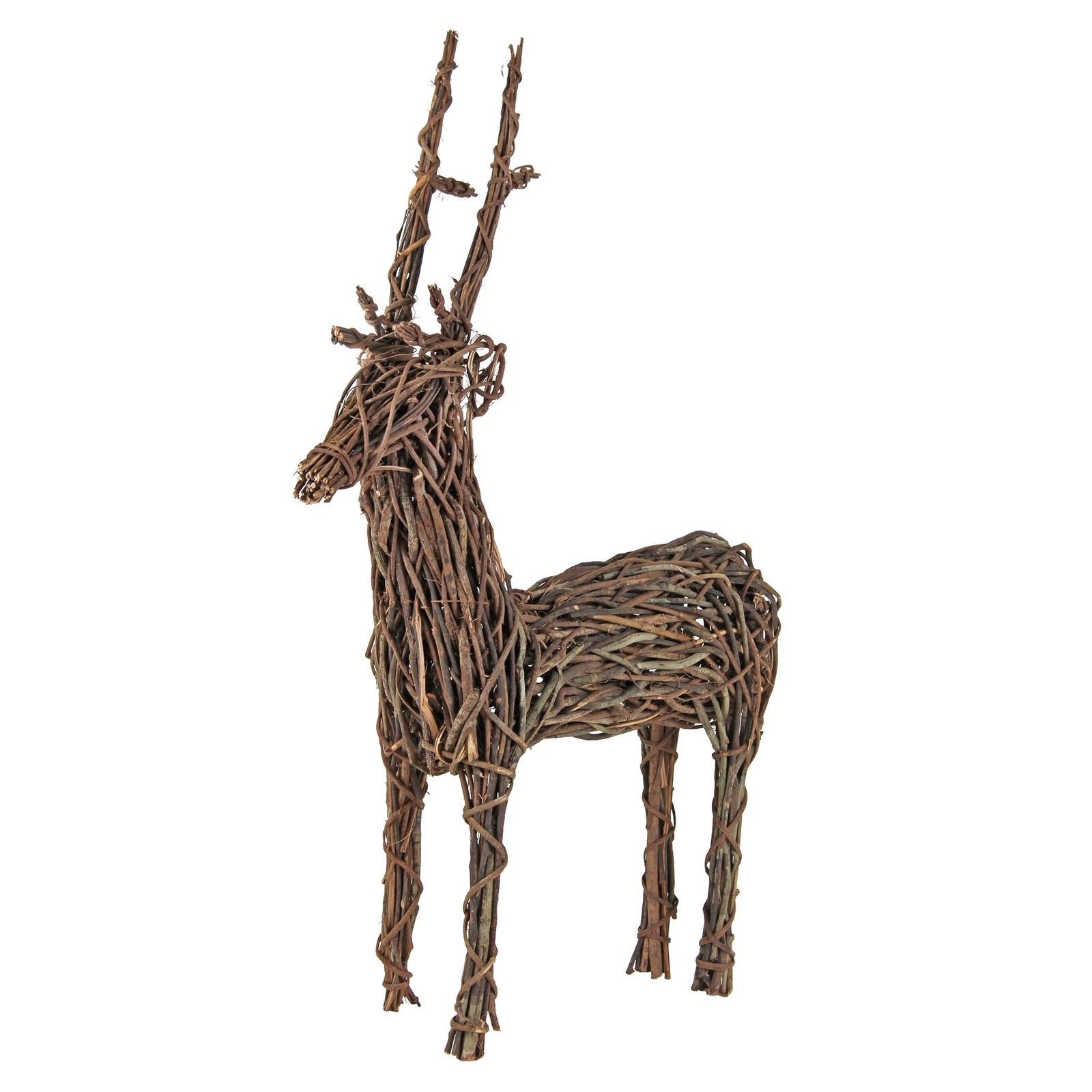 Garden Elements Outdoor Christmas Decoration, Grapevine Standing Deer