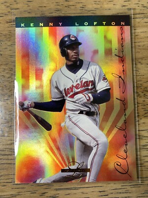 1995 Donruss Leaf Limited GOLD PRISM FOIL #18  Kenny Lofton Baseball Card