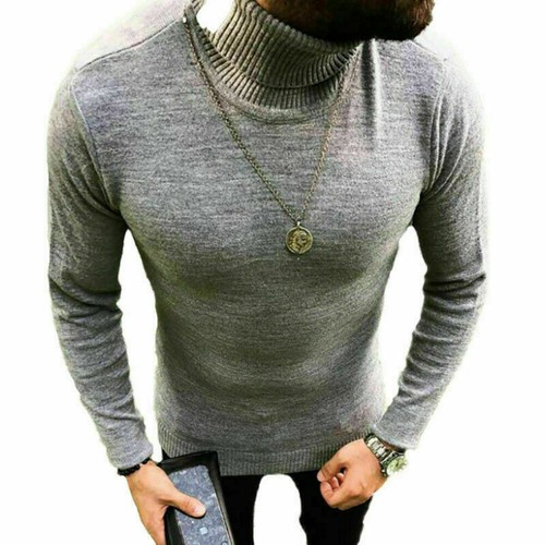 Suéter Para Hombres Jersey De Cuello alto manga larga Algodón Calidad Moda  2022 | eBay