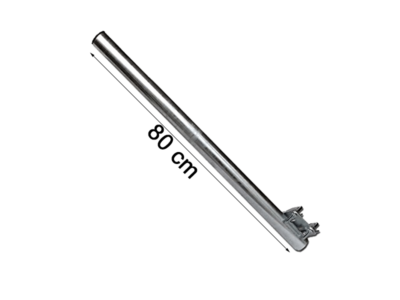 Geländerhalter Mast 80 Cm Mit 2 Schellen – Für Balkon & Geländer, Ø 48 Mm
