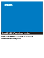 Kobelco SK007-2 Excavator Yanmar Diesel Engine Service Manual & Parts Catalog