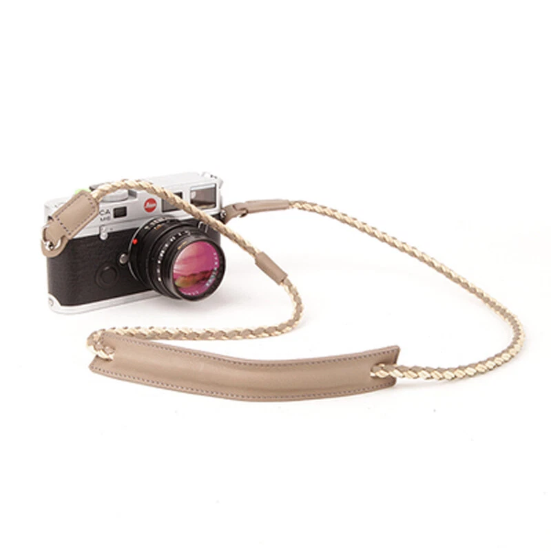 Correa de hombro de cuero genuino hecha a mano vintage para cámara SLR correa de cinturón para cuello Foto 2 de 4