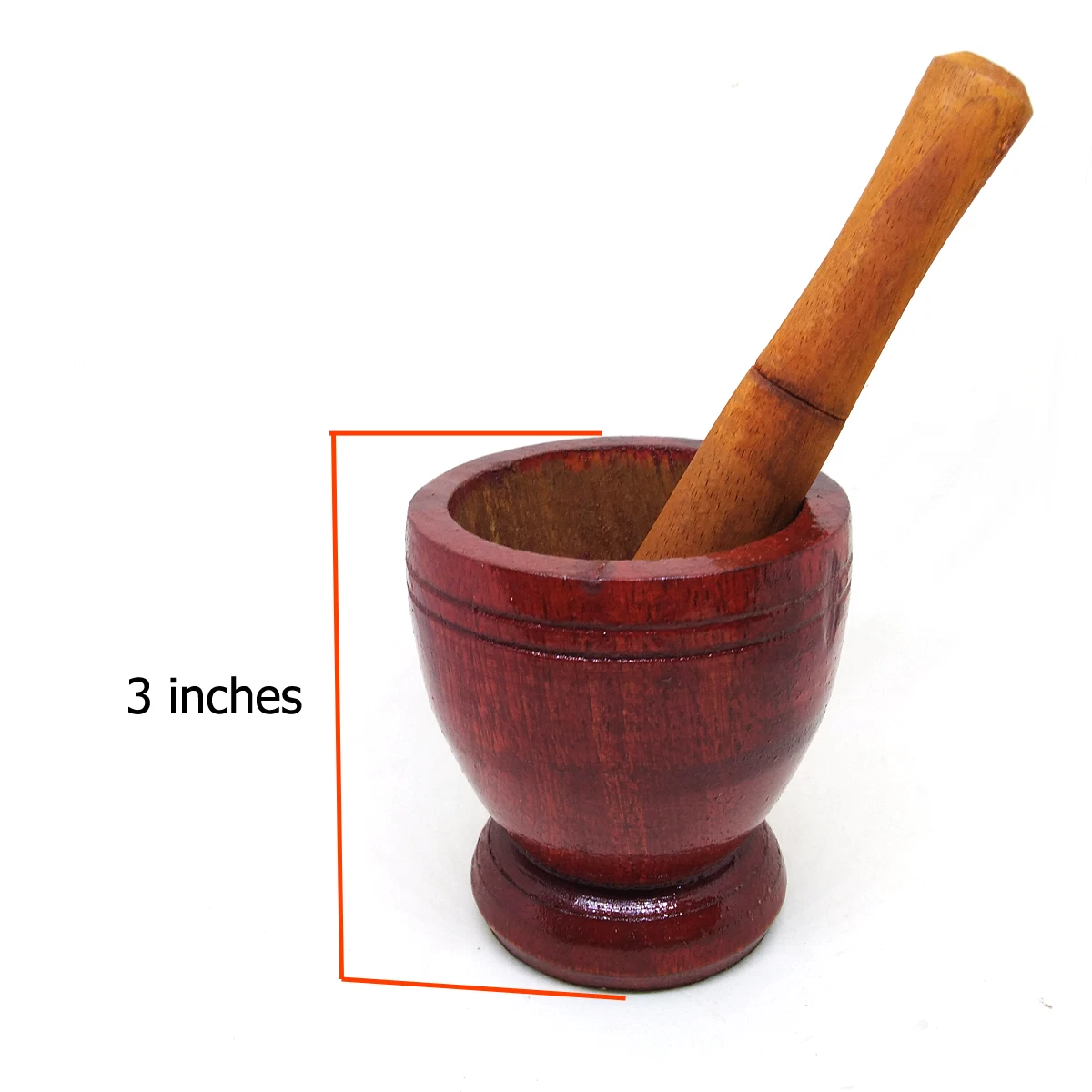 Set 3 inch Solid wooden mortar and pestle Vintage Herb spice Thai kitchen M02
Opens in a new window