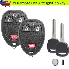 2 For 2006 2007 2008 2009 2010 2011 Chevrolet HHR Remote Key Fob + Ignition key