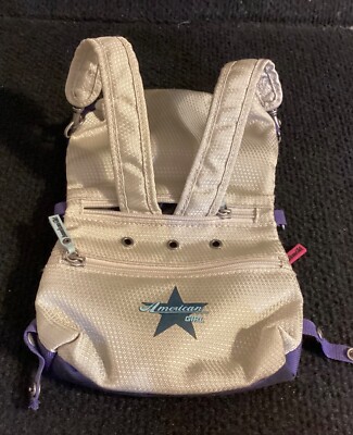 VINTAGE/RETIRED American Girl Doll Purple School Bag Tote Messenger Bag Backpack