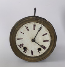 Ancien mouvement mini comtoise Romanet et Cie pendule horloge clock uhr 19ème