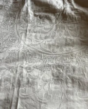 Frette Luxury Bedding Euro Sham White Medallion Jacquard Designer Italy Cotton