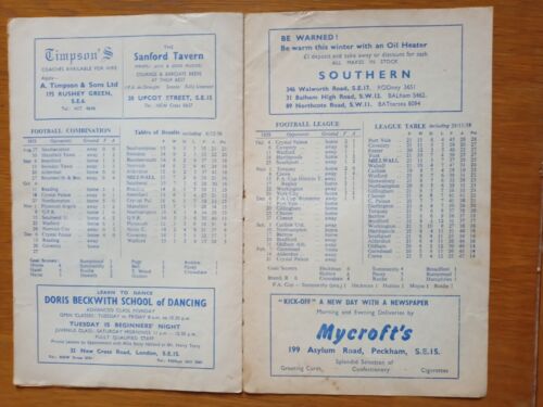 Millwall v Port Vale. 13th December, 1958. - Picture 3 of 3