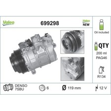 1x Kompressor, Klimaanlage VALEO 699298 passend für CHRYSLER MERCEDES-BENZ