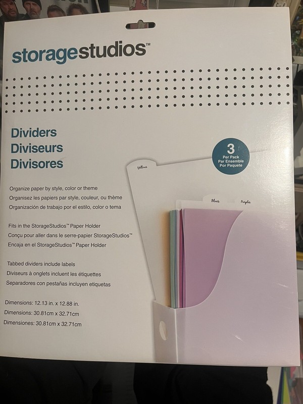 Advantus Storage Studios Tabbed Dividers W/Labels 3/Pkg-12.13"X12.88"