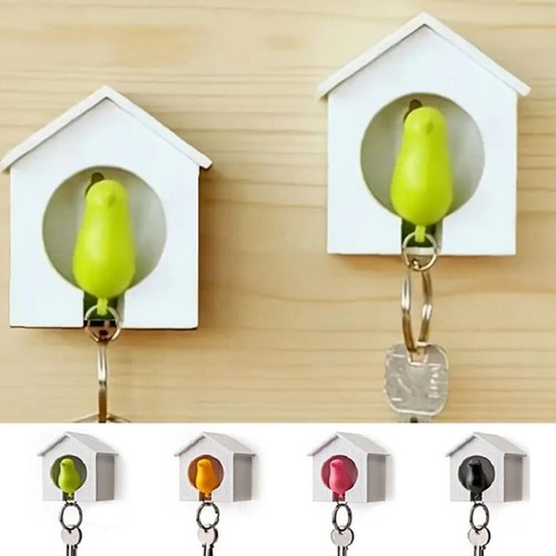 Mini Key Chain Wall Mounted Keys Rails Creative Bird Key Holder Home | eBay
