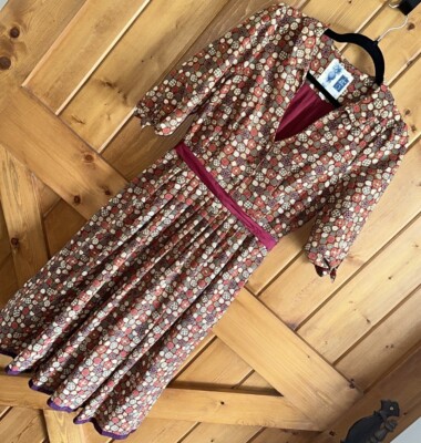 Anthropologie Edme & Esyllte Retro Pattern Vintage Style Knee-Length Shirt Dress