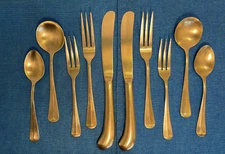 10 pc 2sets STANLEY ROBERTS ROGERS STAINLESS COLONIAL MANOR SPOONS FORKS KNIVES